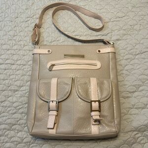 Damsel in Defense Concealed Carry Crossbody Purse with Holster, Beige